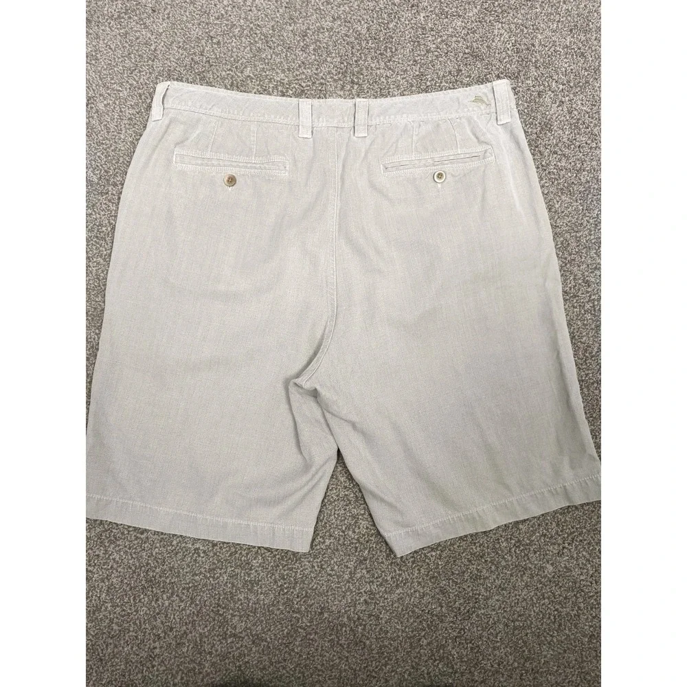 Tommy Bahama Silk Cotton Linen Blend Shorts Mens 38 Beige